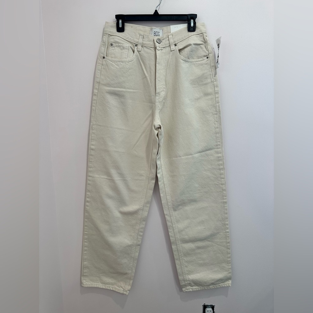 NEW With Tags - Urban Outfitters BDG High Rise Baggy Jeans, Size 30 - Cream
